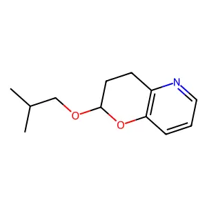 2-(2-methylpropoxy)-3,4-dihydro-2H-pyrano[3,2-b]pyridine structure