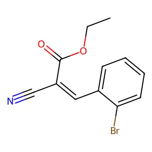 2-Propenoic acid, 3-(2-bromophenyl)-2-cyano-, ethyl ester structure