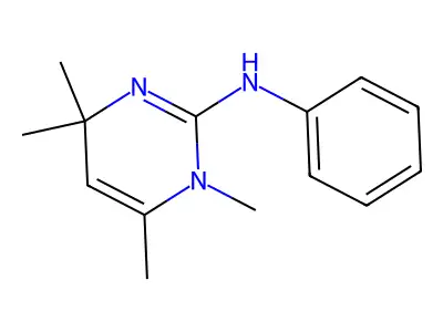 Pyrimidine, 3,6-dihydro-2-anilino-3,4,6,6-tetramethyl- structure