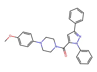 (2,5-Diphenylpyrazol-3-yl)-[4-(4-methoxyphenyl)piperazin-1-yl]methanone structure
