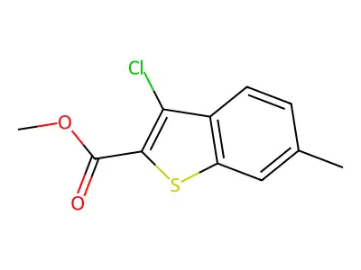 Methyl 3-chloro-6-methylbenzo(b)thiophene-2-carboxylate structure