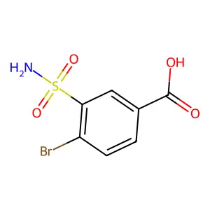 4-Bromo-3-sulfamoylbenzoic acid structure