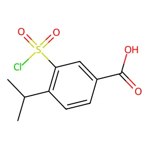 3-(氯磺酰)-4-(丙烷-2-基)苯甲酸 structure