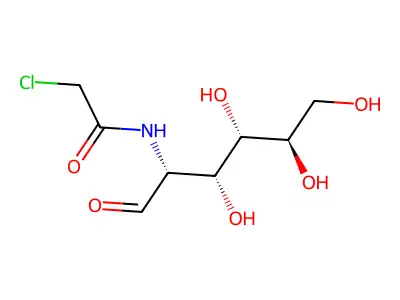 Glucose, 2-deoxy-2-(chloroacetamido)-, D- structure