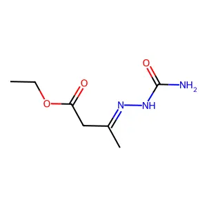 ethyl (3E)-3-(carbamoylhydrazinylidene)butanoate structure