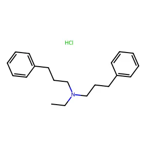 Benzenepropanamine, N-ethyl-N-(3-phenylpropyl)-, hydrochloride (1:1) structure