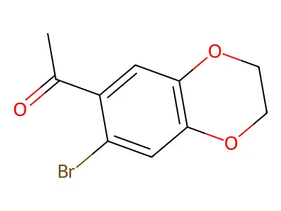 1-(7-Bromo-2,3-dihydro-1,4-benzodioxin-6-yl)-2-phenylethan-1-one structure