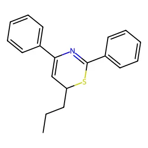 2,4-diphenyl-6-propyl-6H-1,3-thiazine structure