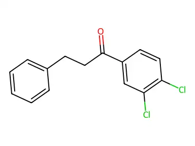 Benzal-3', 4'-dichloroacetophenone structure
