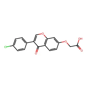 {[3-(4-Chlorophenyl)-4-oxo-4h-chromen-7-yl]oxy}acetic acid structure