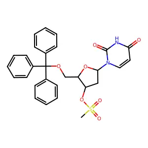 [5-(2,4-Dioxopyrimidin-1-yl)-2-(trityloxymethyl)oxolan-3-yl] methanesulfonate structure