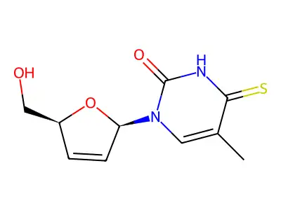 2',3'-Didehydro-3'-deoxy-4-thiothymidine structure