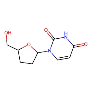 2',3'-Dideoxyuridine structure