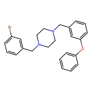 1-[(3-Bromophenyl)methyl]-4-[(3-phenoxyphenyl)methyl]piperazine structure