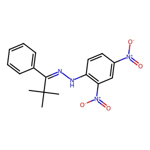 1-(2,2-Dimethyl-1-phenylpropylidene)-2-(2,4-dinitrophenyl)hydrazine structure