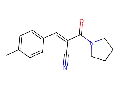 3-(4-Methylphenyl)-2-(pyrrolidine-1-carbonyl)prop-2-enenitrile structure