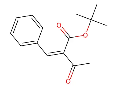 Tert-butyl 2-benzylidene-3-oxobutanoate structure