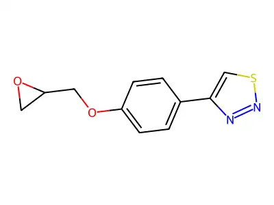 4-[4-(Oxiran-2-ylmethoxy)phenyl]-1,2,3-thiadiazole structure
