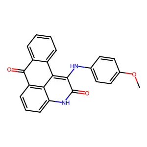 1-((4-methoxyphenyl)amino)-2H-naphtho[1,2,3-de]quinoline-2,7(3H)-dione structure
