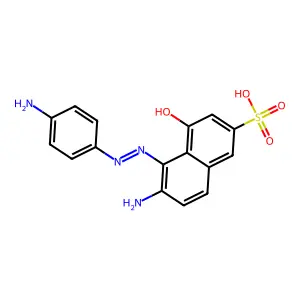 6-Amino-5-((4-aminophenyl)azo)-4-hydroxynaphthalene-2-sulphonic acid structure
