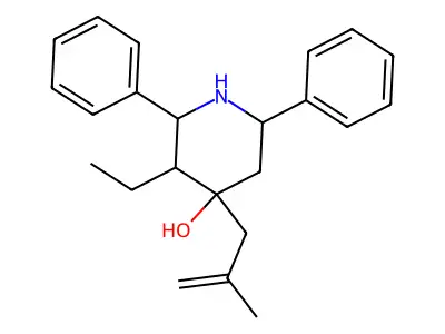 3-Ethyl-4-(2-methylprop-2-enyl)-2,6-diphenylpiperidin-4-ol structure