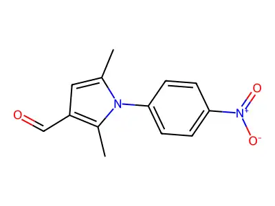 2,5-dimethyl-1-(4-nitrophenyl)-1H-pyrrole-3-carbaldehyde structure
