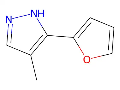 3-(furan-2-yl)-4-methyl-1H-pyrazole structure