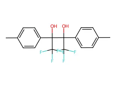 1,1,1,4,4,4-Hexafluoro-2,3-bis(4-methylphenyl)butane-2,3-diol structure