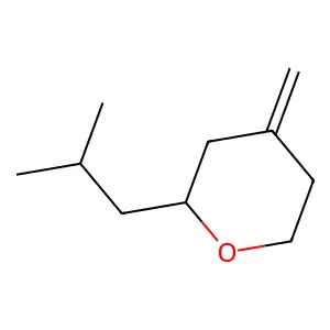 tetrahydro-4-methylene-2-(2-methylpropyl)-2H-pyran structure