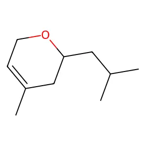 3,6-dihydro-4-methyl-2-(2-methylpropyl)-2H-pyran structure