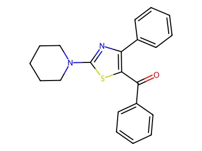 1-(5-Benzoyl-4-phenyl-1,3-thiazol-2-yl)piperidine structure
