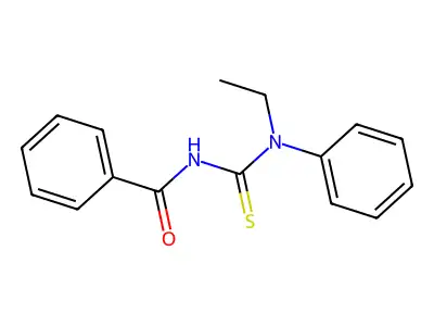 N-[ethyl(phenyl)carbamothioyl]benzamide structure