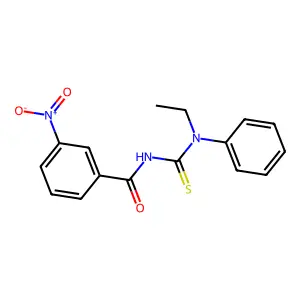 N-[ethyl(phenyl)carbamothioyl]-3-nitrobenzamide structure