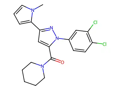 [1-(3,4-Dichlorophenyl)-3-(1-methyl-1H-pyrrol-2-yl)-1H-pyrazol-5-yl](piperidin-1-yl)methanone structure