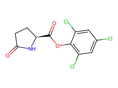 2,4,6-Trichlorophenyl 5-oxo-L-prolinate structure