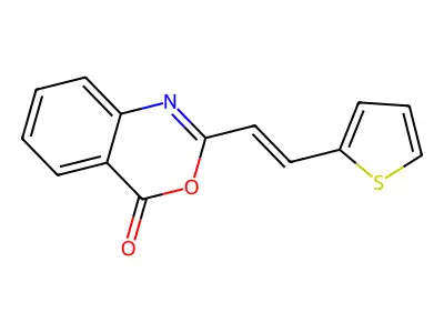 4H-3,1-Benzoxazin-4-one, 2-[2-(2-thienyl)ethenyl]- structure