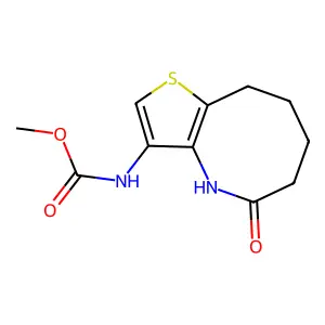 methyl N-(5-oxo-6,7,8,9-tetrahydro-4H-thieno[3,2-b]azocin-3-yl)carbamate structure