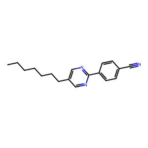4-(5-庚基-2-嘧啶基)苯甲腈 structure