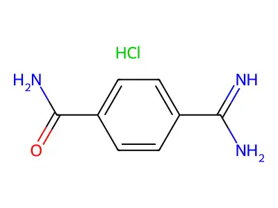 4-Carbamoylbenzene-1-carboximidamidium structure