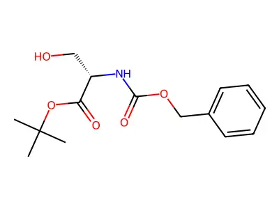 2-Benzyloxycarbonylamino-3-hydroxy-propionic acid tert-butyl ester structure