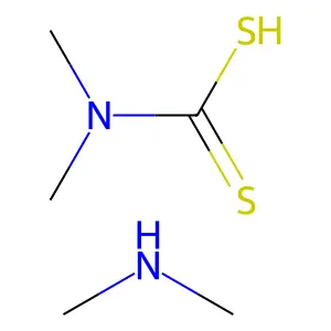 dimethylazanium;N,N-dimethylcarbamodithioate structure