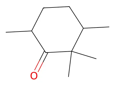 2,2,3,6-Tetramethylcyclohexanone structure