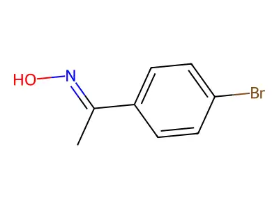 p-Bromoacetophenone oxime, (E)- structure
