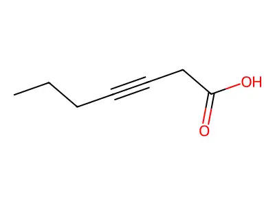 3-Heptynoic acid structure