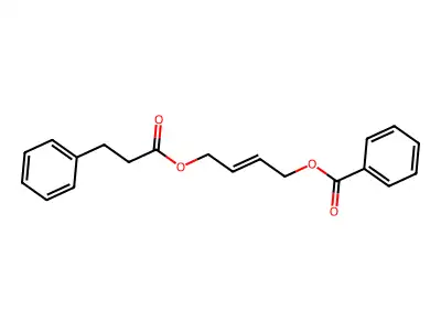 4-Benzoyloxy-2-butenyl hydrocinnamate structure