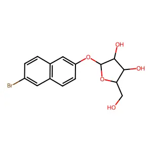 2-(6-Bromonaphthalen-2-yl)oxy-5-(hydroxymethyl)oxolane-3,4-diol structure
