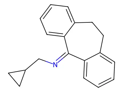 N-Cyclopropylmethyl-10,11-dihydro-5H-dibenzo-(a,d)-cyclohepten-5-imine structure