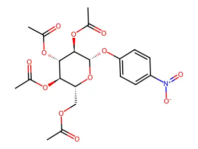 beta-D-Glucopyranoside, 4-nitrophenyl, 2,3,4,6-tetraacetate structure