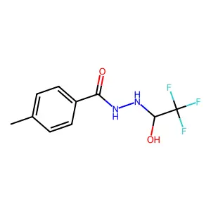 4-methyl-N'-(2,2,2-trifluoro-1-hydroxyethyl)benzohydrazide structure