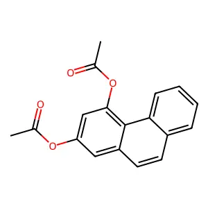 (4-Acetyloxyphenanthren-2-yl) acetate structure
